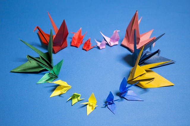 srdce z origami